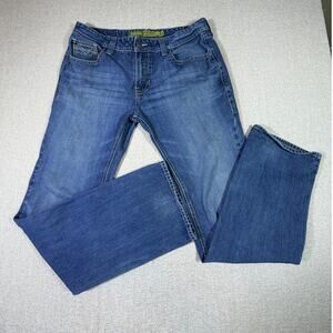 Rock & Roll Denim Men 36x36 Blue Pistol Stackable Bootcut Jeans Western Cowboy